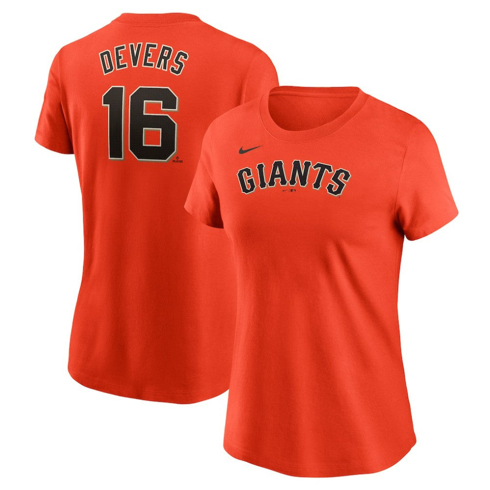Rafael Devers San Francisco Giants Nike Women's Name & Number T-Shirt - Orange T-shirts
