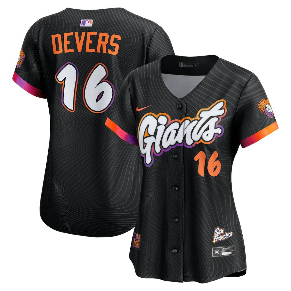 Rafael Devers San Francisco Giants Nike Women's 2025 City Connect Limited Player Jersey - Black Jerseys