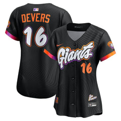 Rafael Devers San Francisco Giants Nike Women's 2025 City Connect Limited Player Jersey - Black Jerseys