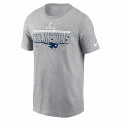 New England Patriots 2025 AFC Champions Locker Room Trophy Collection T-Shirt - Heather Gray T-shirts