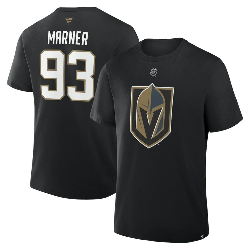 Mitch Marner Vegas Golden Knights Fanatics Authentic Stack Name & Number T-Shirt - Black | US 2001744817