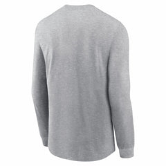 New England Patriots 2025 AFC Champions Locker Room Trophy Collection Long Sleeve T-Shirt - Heather Gray T-shirts