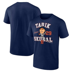 Tarik Skubal Detroit Tigers Fanatics Hometown Caricature Player T-Shirt - Navy T-shirts