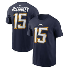 Ladd McConkey Los Angeles Chargers Alternate Super Chargers Name & Number T-Shirt - Navy T-shirts