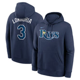 Evan Longoria Tampa Bay Rays Nike Player Name & Number Club Pullover Hoodie - Navy Hoodies
