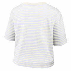 Washington Commanders Women's Striped Cropped T-Shirt - Yellow/Cream T-shirts