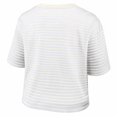 Kansas City Chiefs Women's Striped Cropped T-Shirt - Yellow/Cream T-shirts
