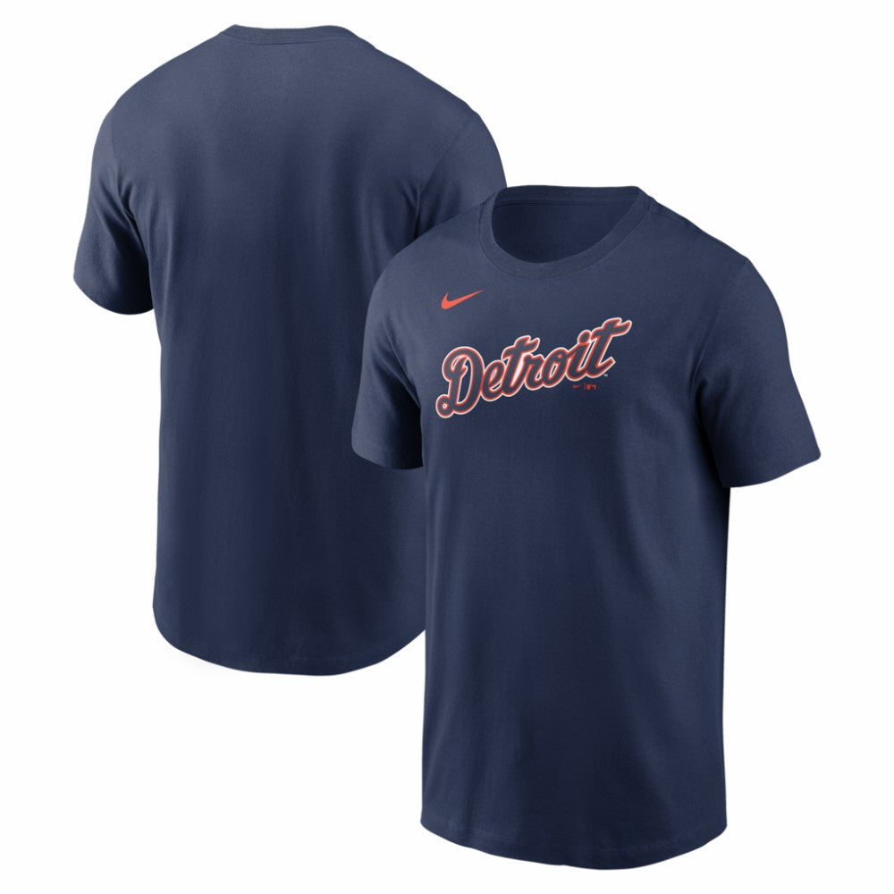 Detroit Tigers Nike Alternate Wordmark T-Shirt - Navy T-shirts