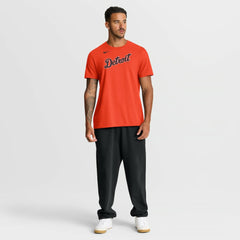 Detroit Tigers Nike Alternate Wordmark T-Shirt - Orange T-shirts