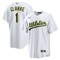 Denzel Clarke Athletics Nike Home Replica Jersey - White Jerseys