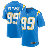Scott Matlock Los Angeles Chargers Team Game Jersey - Powder Blue Jerseys