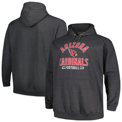 Arizona Cardinals Big & Tall Pullover Hoodie - Heather Charcoal Hoodies