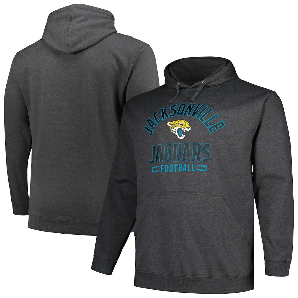 Jacksonville Jaguars Big & Tall Pullover Hoodie - Heather Charcoal Hoodies