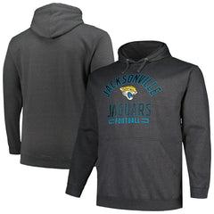 Jacksonville Jaguars Big & Tall Pullover Hoodie - Heather Charcoal Hoodies