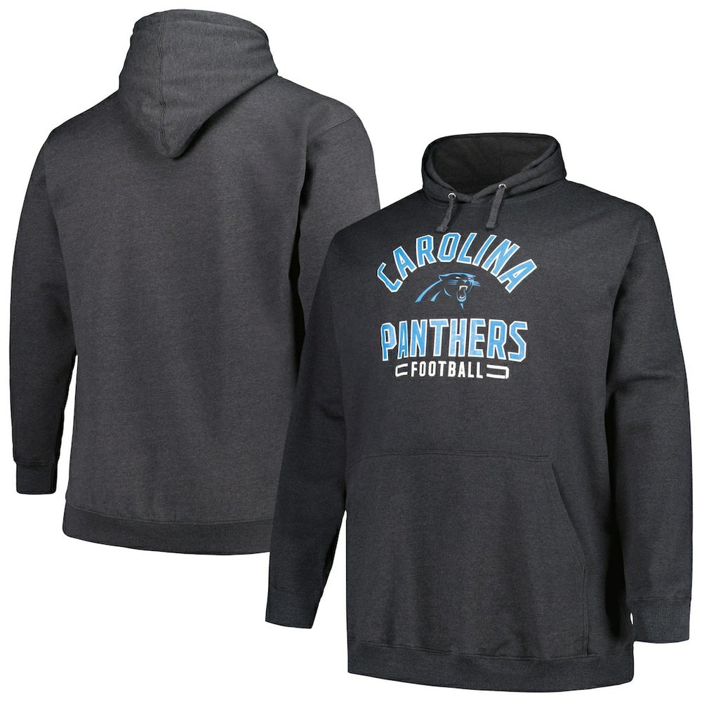 Carolina Panthers Big & Tall Pullover Hoodie - Heather Charcoal Hoodies