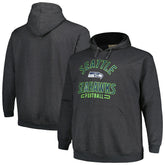 Seattle Seahawks Big & Tall Pullover Hoodie - Heather Charcoal Hoodies