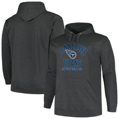 Tennessee Titans Big & Tall Pullover Hoodie - Heather Charcoal Hoodies