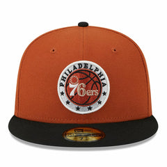 Philadelphia 76ers Two-Tone 59FIFTY Fitted Hat Rust/Black - New Era