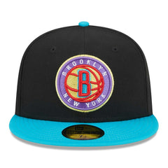 Brooklyn Nets Arcade Scheme 59FIFTY Fitted Hat Black/Turquoise - New Era