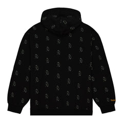 Green Bay Packers Allover Print Fleece Pullover Hoodie - Black Hoodies
