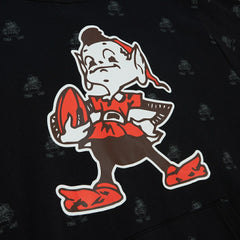 Cleveland Browns Allover Print Fleece Pullover Hoodie - Black Hoodies