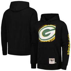 Green Bay Packers Gridiron Classics Big Face 7.0 Pullover Hoodie - Black Hoodies
