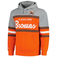 Cleveland Browns Head Coach Pullover Hoodie - Orange/Heather Gray Hoodies