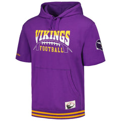 Minnesota Vikings Pre-Game Short Sleeve Pullover Hoodie - Purple Hoodies