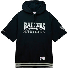 Las Vegas Raiders Pre-Game Short Sleeve Pullover Hoodie - Black Hoodies