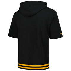 Pittsburgh Steelers Pre-Game Short Sleeve Pullover Hoodie - Black Hoodies