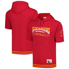 Tampa Bay Buccaneers Pre-Game Short Sleeve Pullover Hoodie - Red Hoodies