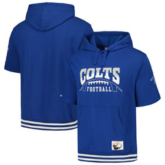 Indianapolis Colts Pre-Game Short Sleeve Pullover Hoodie - Royal Hoodies