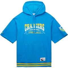 Los Angeles Chargers Pre-Game Short Sleeve Pullover Hoodie - Powder Blue Hoodies