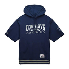 Dallas Cowboys Pre-Game Short Sleeve Pullover Hoodie - Navy Hoodies
