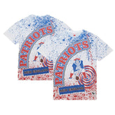 New England Patriots Team Burst Sublimated T-Shirt - White T-shirts