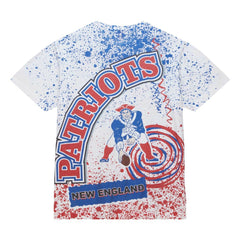 New England Patriots Team Burst Sublimated T-Shirt - White T-shirts