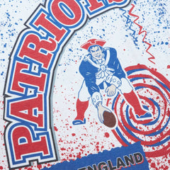 New England Patriots Team Burst Sublimated T-Shirt - White T-shirts
