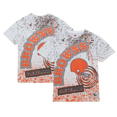 Cleveland Browns Team Burst Sublimated T-Shirt - White T-shirts