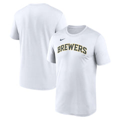 Milwaukee Brewers Nike New Legend Wordmark Dri-FIT T-Shirt - White T-shirts