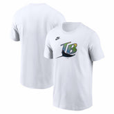 Tampa Bay Rays Nike Cooperstown Collection Logo T-Shirt - White T-shirts