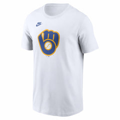 Milwaukee Brewers Nike Cooperstown Collection Logo T-Shirt - White T-shirts