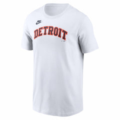Detroit Tigers Nike Cooperstown Collection Wordmark T-Shirt - White T-shirts