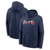 Atlanta Braves Nike Dri-Fit Club Hoodie - Navy Hoodies