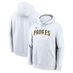 San Diego Padres Nike Dri-Fit Club Hoodie - White Hoodies