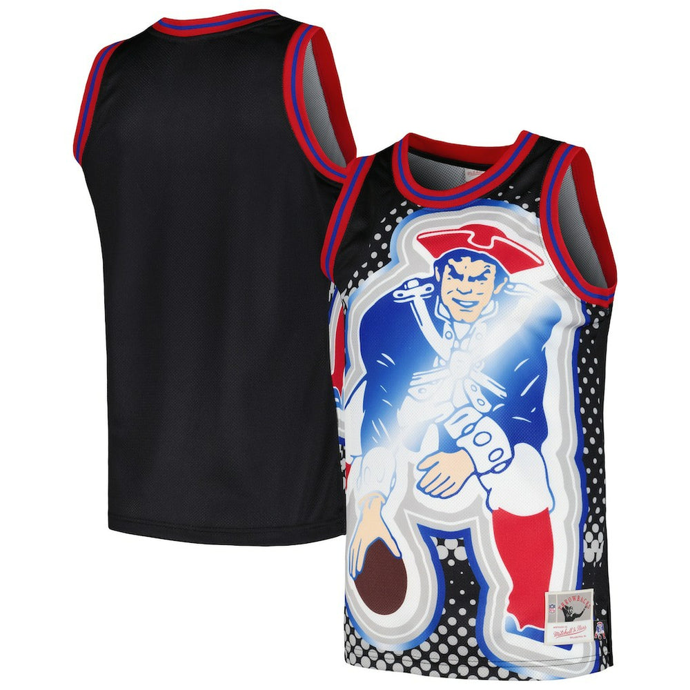 New England Patriots Big Face 7.0 Fashion Tank Top - Black Tops