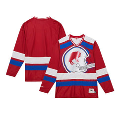 Buffalo Bills Women's Big Face 7.0 Long Sleeve Jersey T-Shirt - Red T-shirts