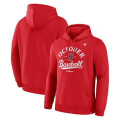 Boston Red Sox Fanatics 2025 MLB Postseason Locker Room Hoodie - Red Hoodies