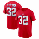 TreVeyon Henderson New England Patriots Name & Number T-Shirt - Red T-shirts