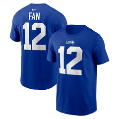 12s Seattle Seahawks Player Name & Number T-Shirt - Royal T-shirts