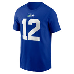 12s Seattle Seahawks Player Name & Number T-Shirt - Royal T-shirts
